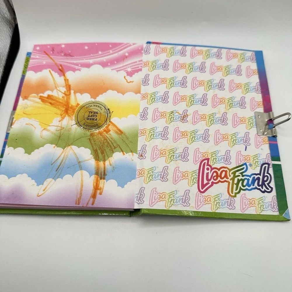 VTG Lisa Frank Cheerleader Bears Diary Journal 90's‎